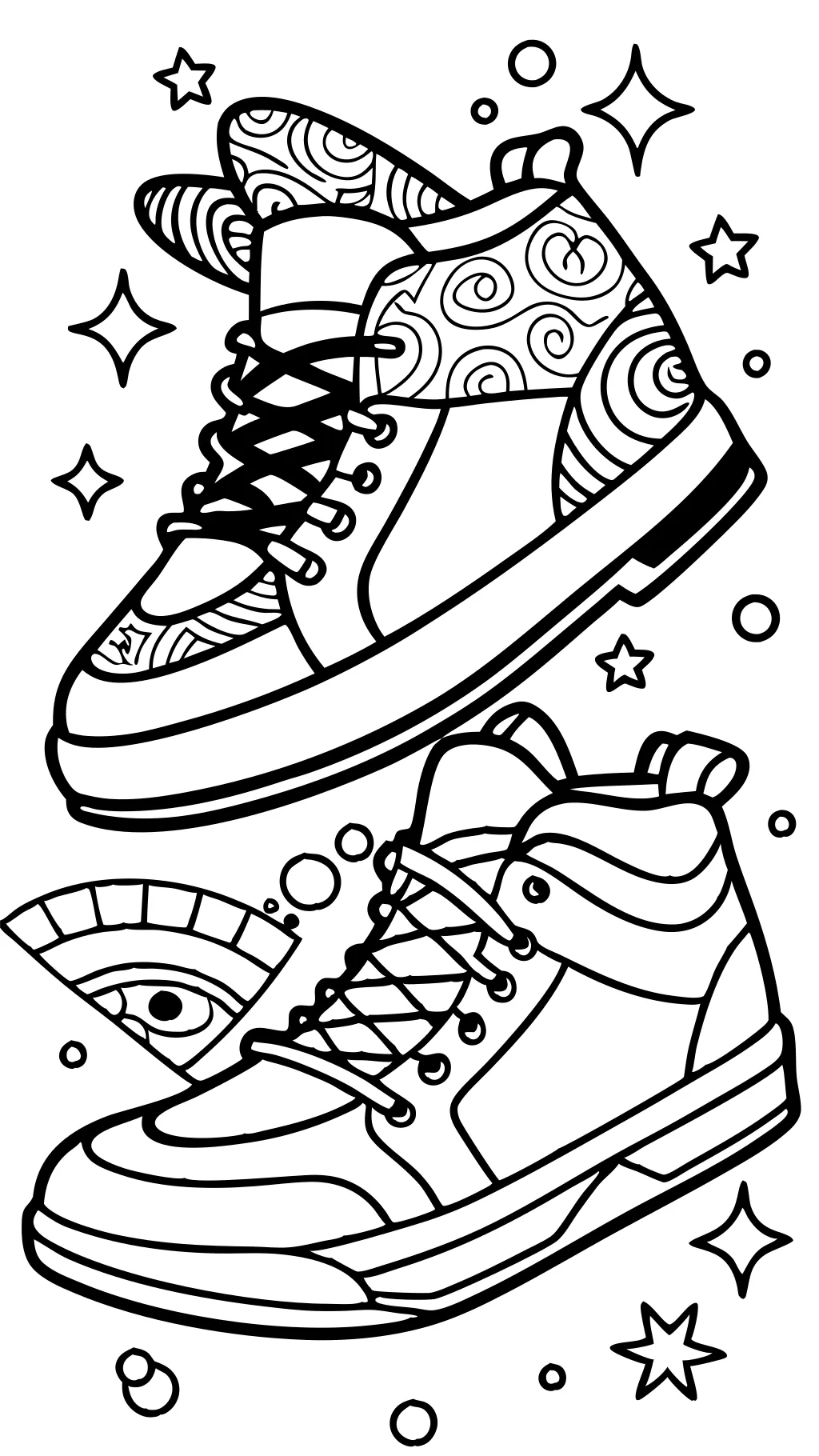 coloring pages of sneakers